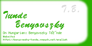 tunde benyovszky business card